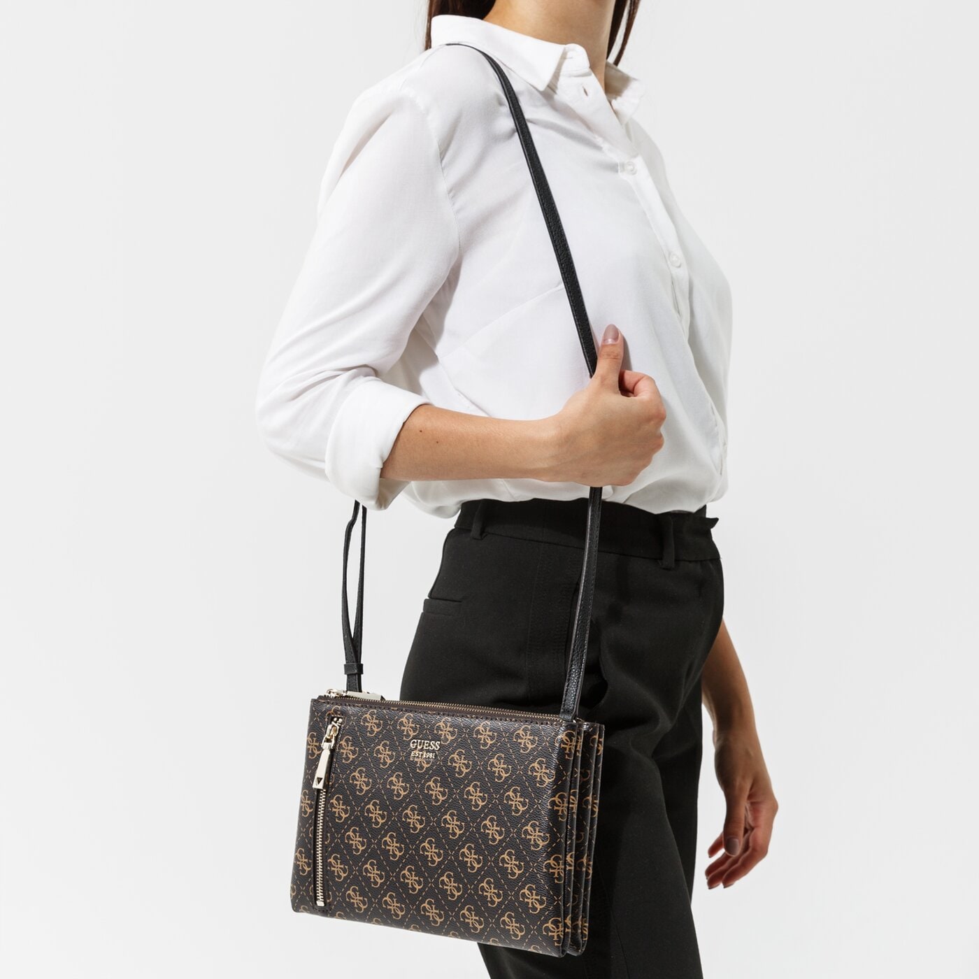 Damska torebka GUESS TOREBKA NAYA DOUBLE ZIP CROSSBODY hwql7881700bbl kolor multicolor