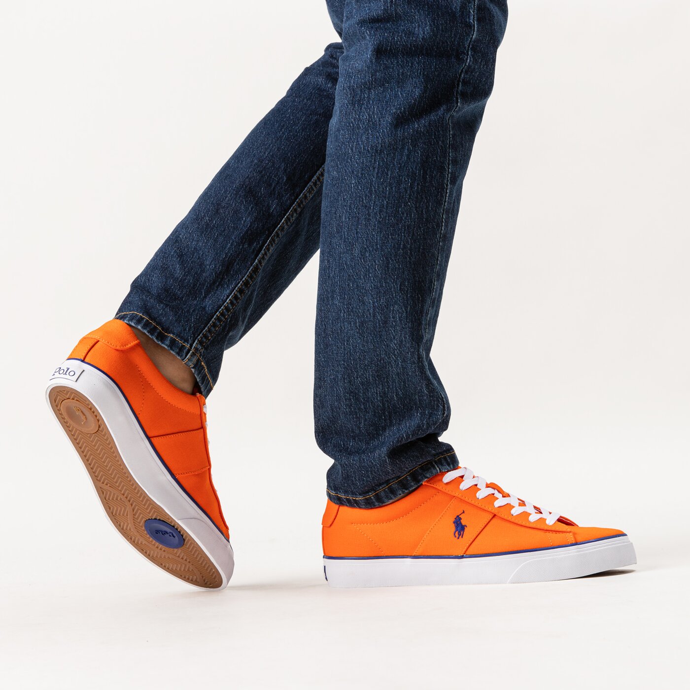 Męskie trampki POLO RL SAYER SNEAKERS LOW TOP LACE  816861072004 kolor pomarańczowy