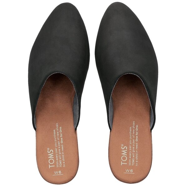 Damskie klapki TOMS LEATHER WOMEN'S JUTTI MULE 10011761 kolor czarny