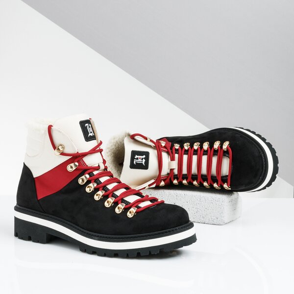 Męskie buty outdoor (trekkingowe) TOMMY HILFIGER LH EXPEDITION TRAIL BOOT fm0fm025260k6 kolor czarny