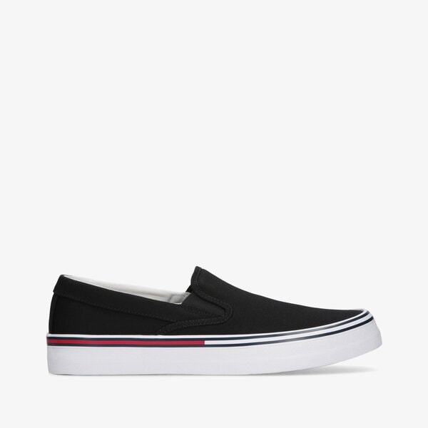 Męskie trampki TOMMY HILFIGER TOMMY JEANS ESSENTIAL SLIPON em0em00961bds kolor czarny
