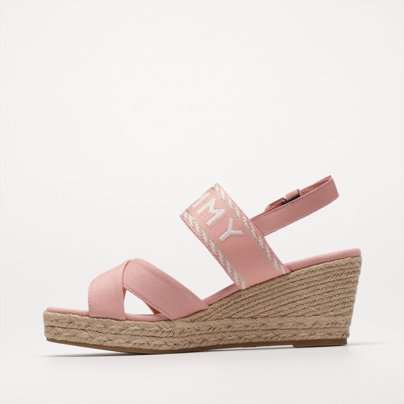 Damskie szpilki / czółenka TOMMY HILFIGER SEASONAL WEBBING MID WEDGE fw0fw07091tqs kolor różowy