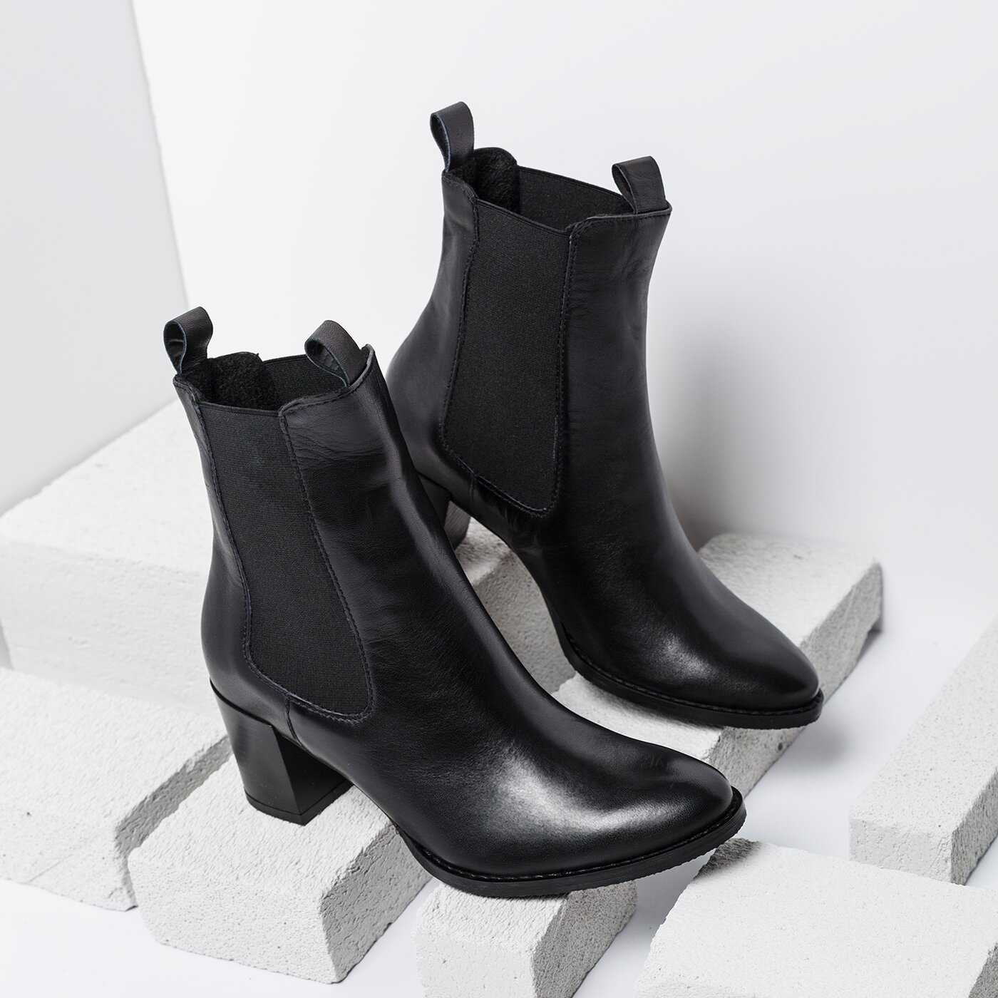 Damskie botki / sztyblety SYMBIOSIS MOLLY  801001 kolor czarny