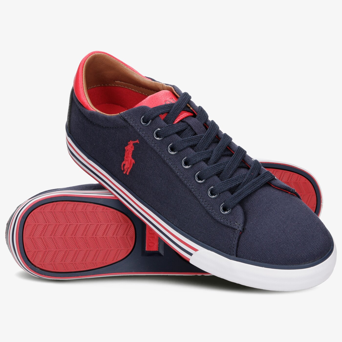 Męskie trampki POLO RL HARVEY NE NEWPORT NAVY/RL2000 RED CANVAS 8161907580gb kolor granatowy