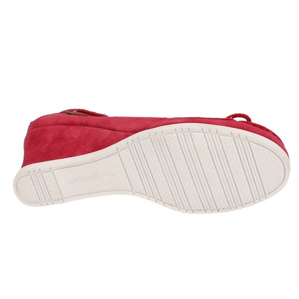 Damskie mokasyny i półbuty LACOSTE CORBON MID WEDGE 2 727srw1227047 kolor czerwony