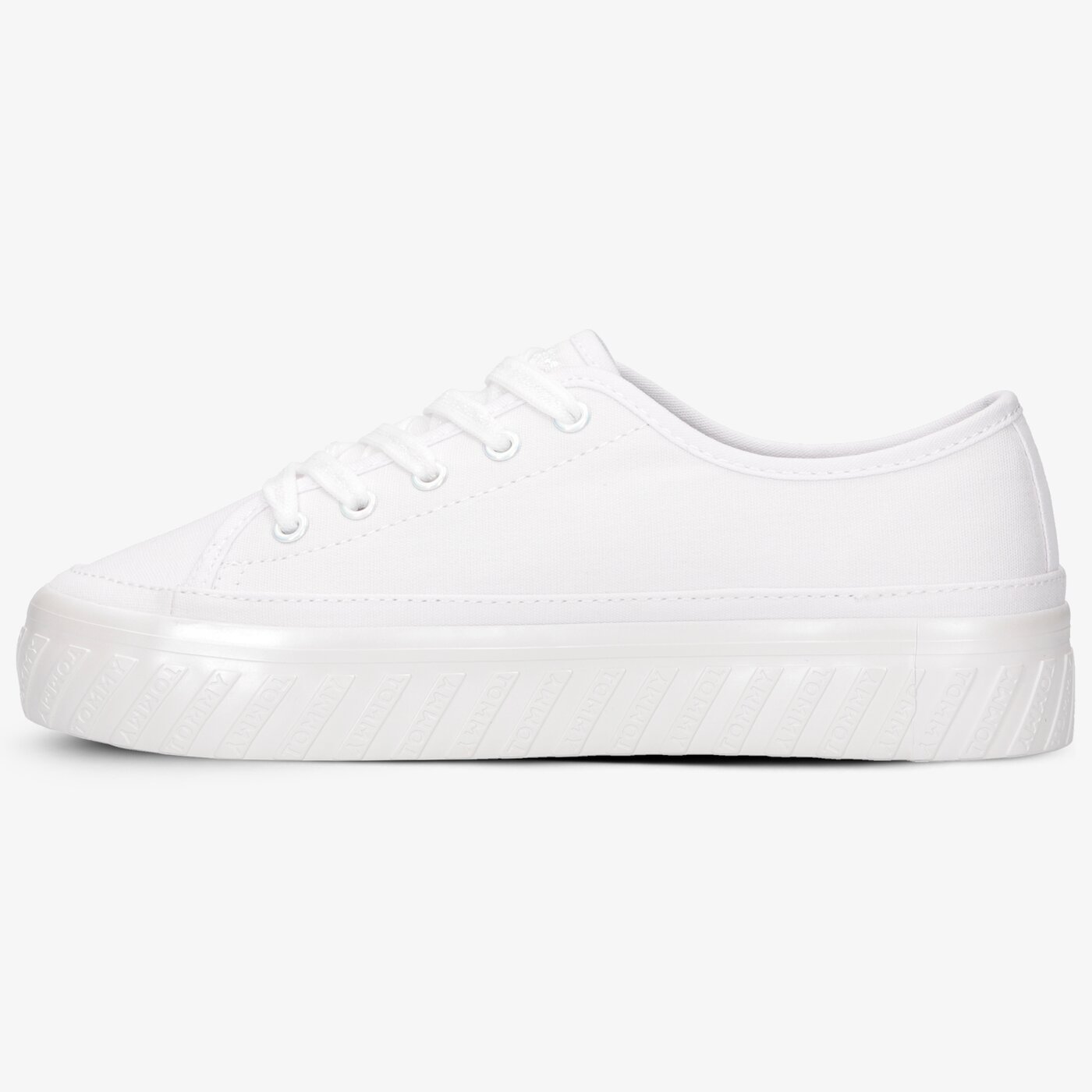 Damskie trampki TOMMY HILFIGER OUTSOLE DETAIL FLATFORM SNEAKER fw0fw04134100 kolor biały