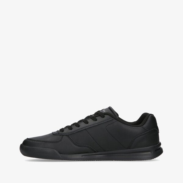 Męskie sneakersy (buty) TOMMY HILFIGER LIGHTWEIGHT LEA SNEAKER STRIPES fm0fm04016bds kolor czarny