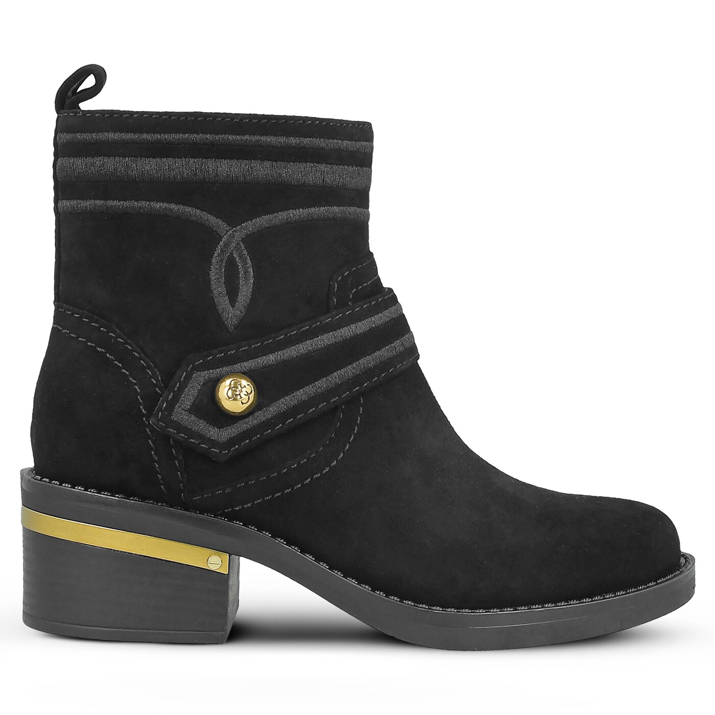 Damskie botki / sztyblety GUESS FASHION flfs23sue10black kolor czarny