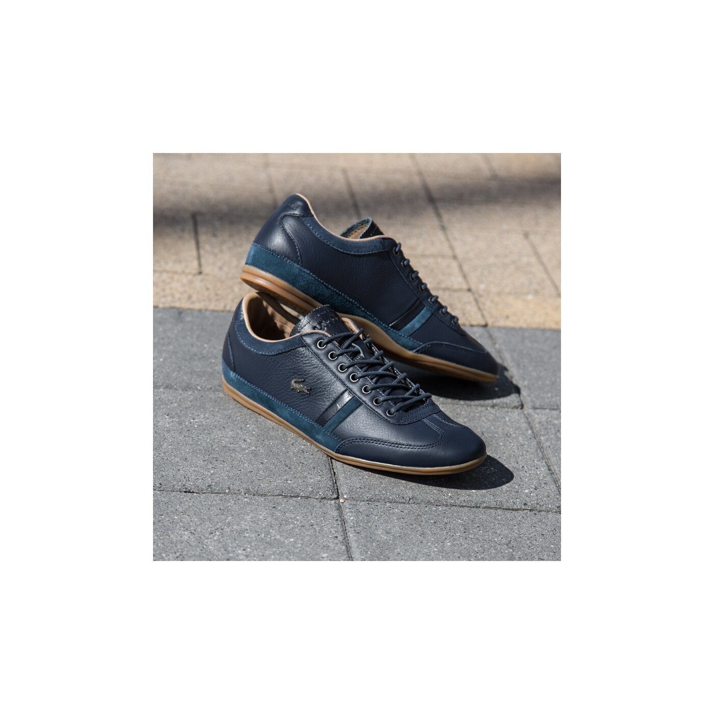 Męskie sneakersy (buty) LACOSTE MISANO 36  730srm0015003 kolor granatowy