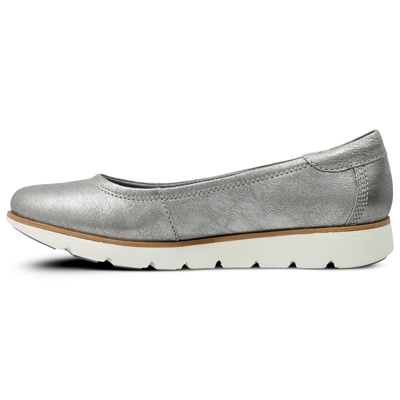 Damskie baleriny (buty) TIMBERLAND FLORENCE AIR BALLERINA a1syx kolor srebrny