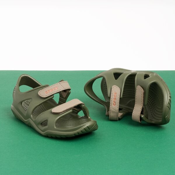 Dziecięce sandały / klapki CROCS SWIFTWATER RIVER SANDAL K 204988309i kolor khaki