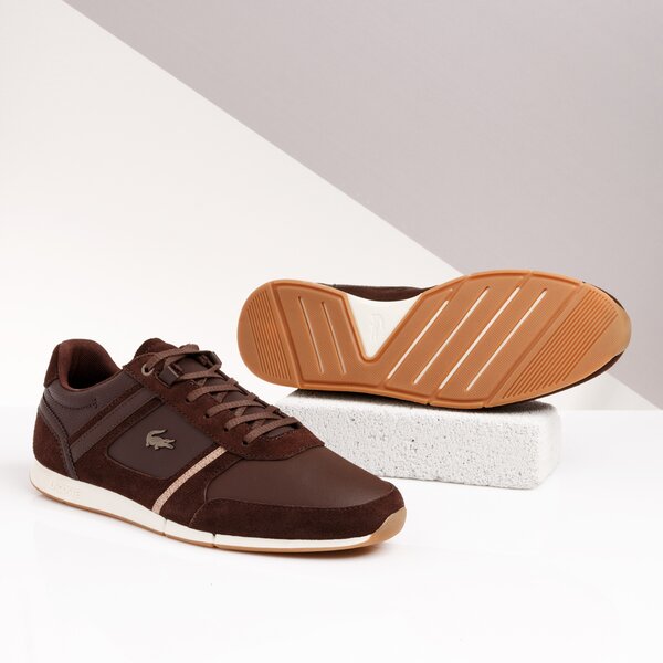 Męskie sneakersy (buty) LACOSTE MENERVA 319 1 CMA 738cma00152e2 kolor brązowy
