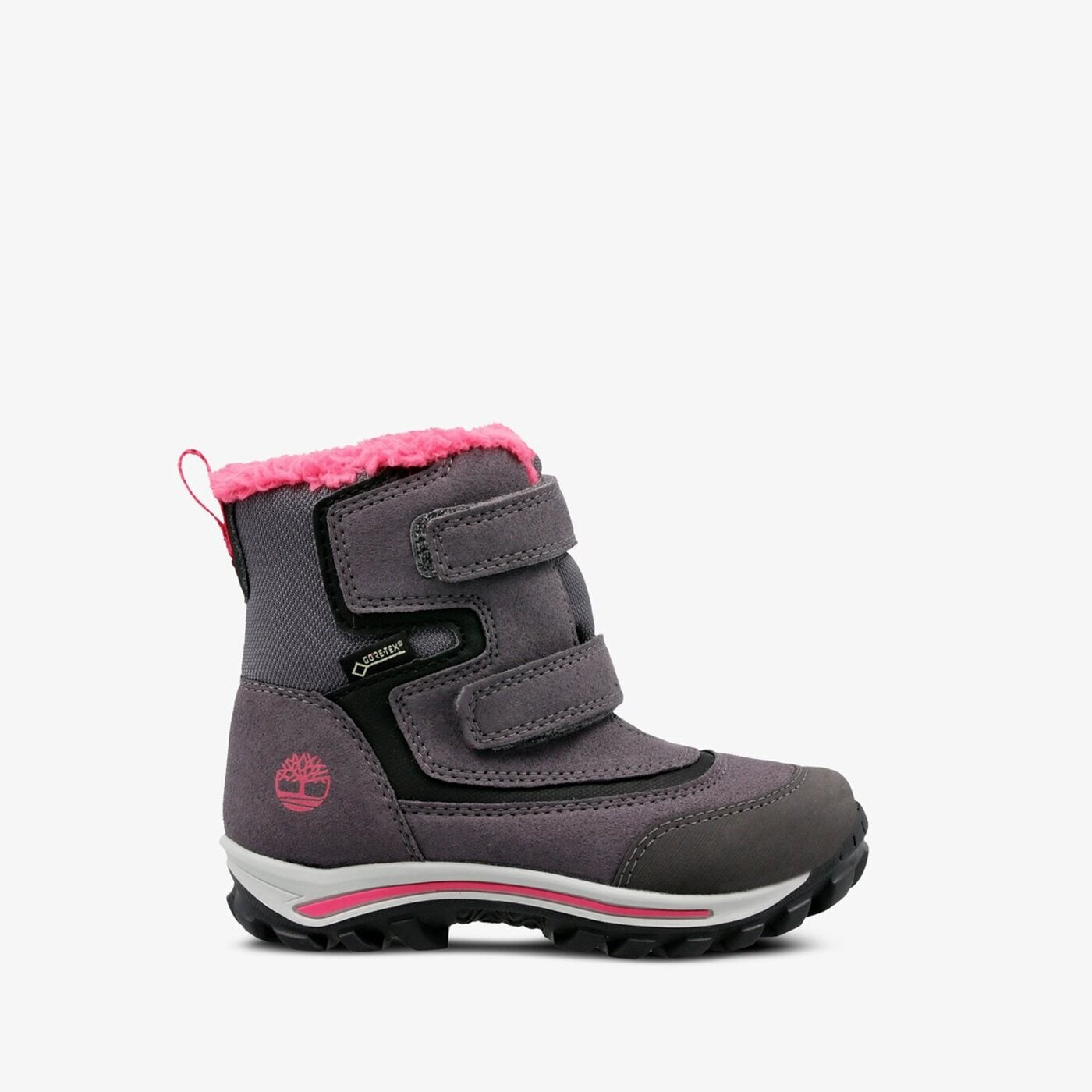 Dziecięce buty outdoor / trekkingowe TIMBERLAND CHILLBERG 2-STRAP GTX a1vkc kolor szary