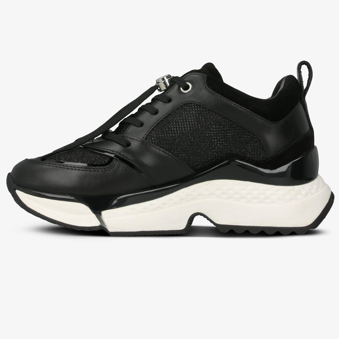 Damskie sneakersy (buty) KARL LAGERFELD AVENTUR LUX MIX LACE  kl61631400 kolor czarny