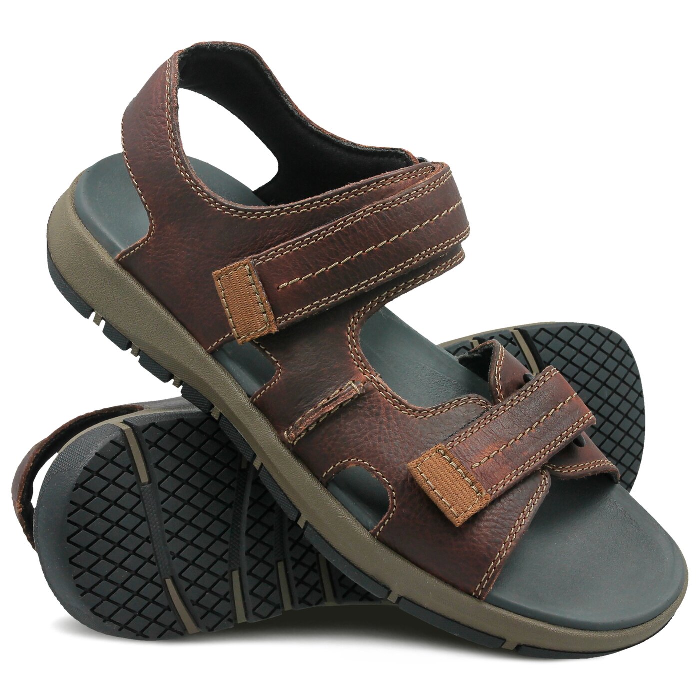 Męskie sandały CLARKS BRIXBY SHORE 26131549 kolor brązowy