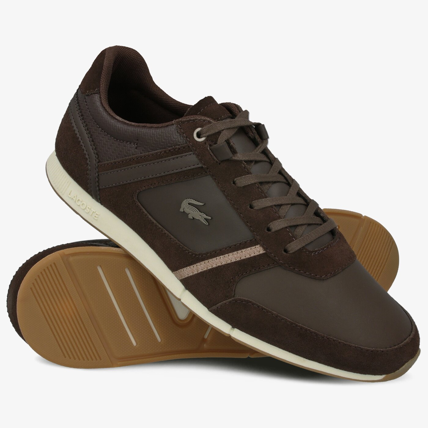 Męskie sneakersy (buty) LACOSTE MENERVA 319 1 CMA 738cma00152e2 kolor brązowy