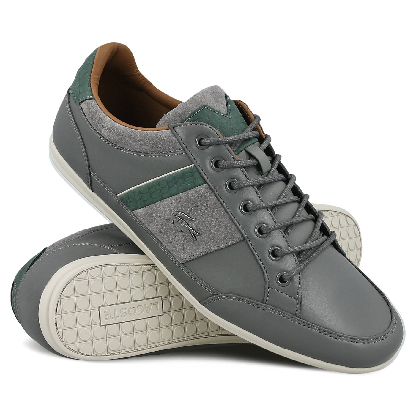 Męskie sneakersy (buty) LACOSTE CHAYMON 417 1 734cam0070248 kolor szary