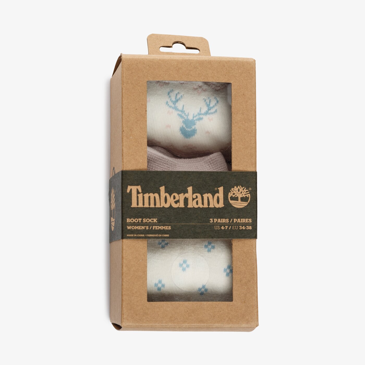 Damskie skarpetki TIMBERLAND SKARPETY 3PP NORDIC CREW GIFTBOX tb0a1ev72801 kolor multicolor