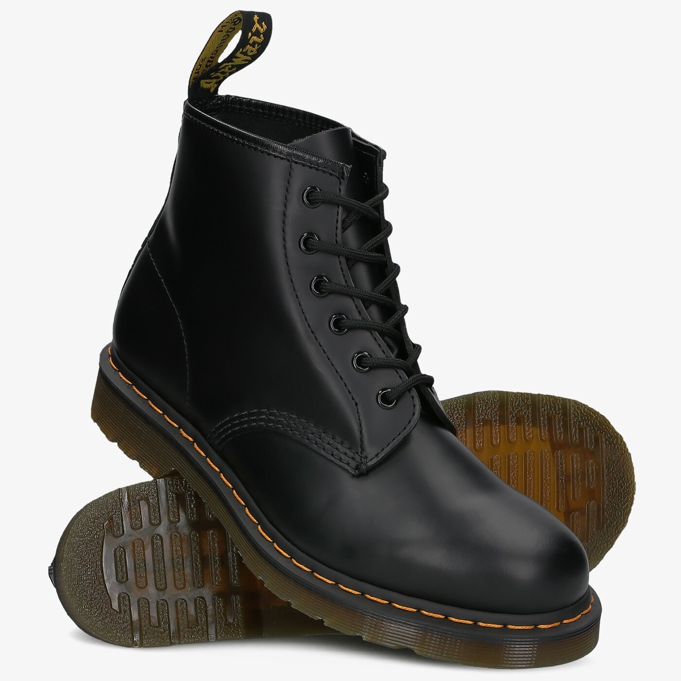 Męskie buty za kostkę DR MARTENS 101 YS 6 EYE BOOT 26230001m kolor czarny