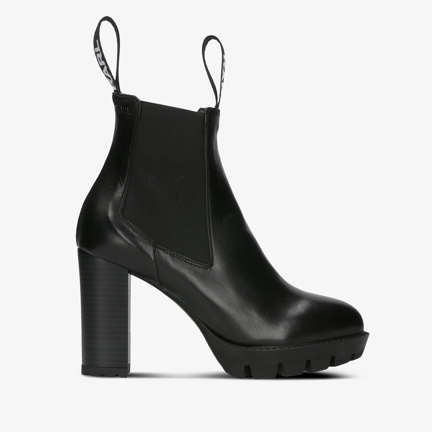 Damskie botki / sztyblety KARL LAGERFELD VOYAGE ANKLE GORE BOOT kl30165000 kolor czarny