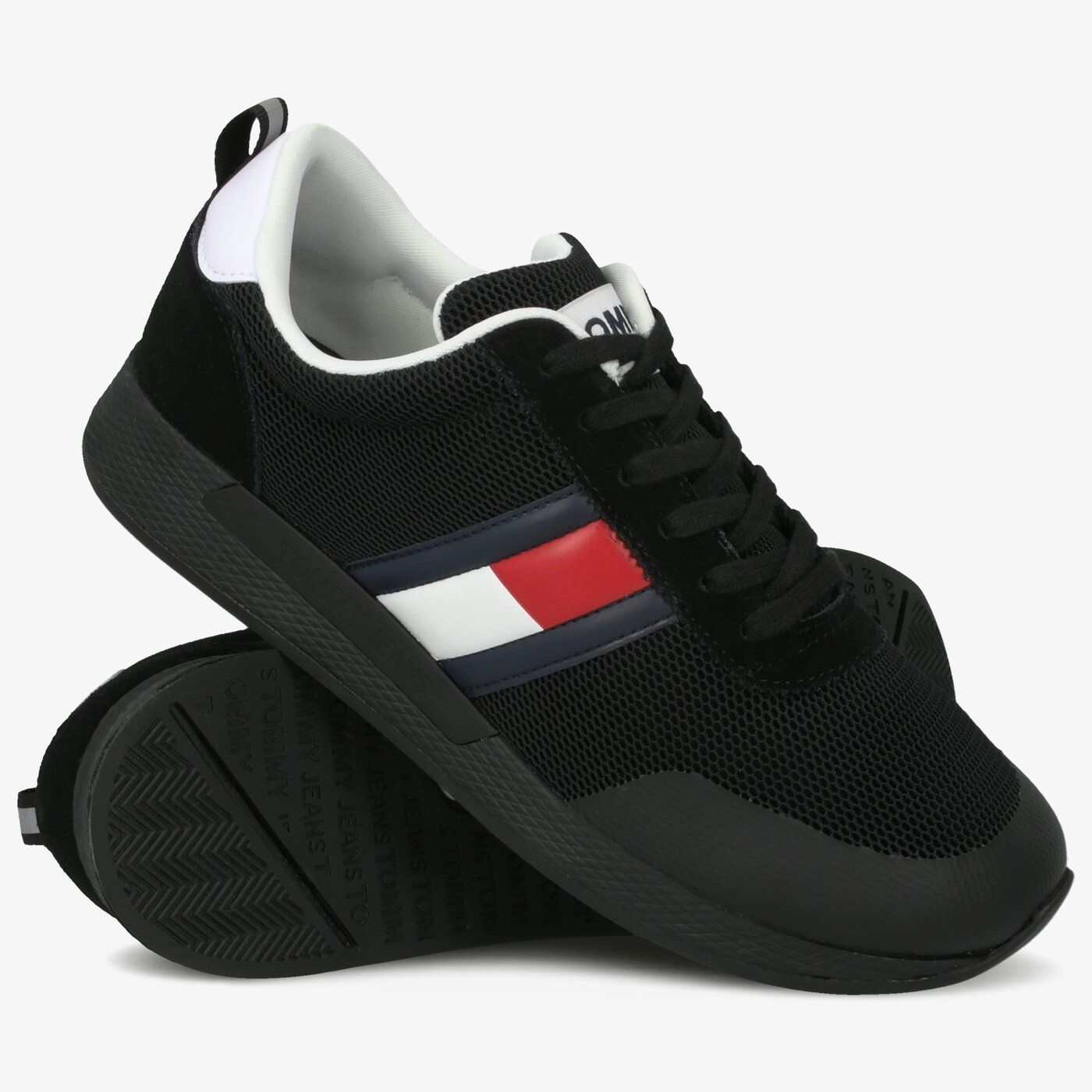Męskie sneakersy (buty) TOMMY HILFIGER FLEXI TOMMY JEANS FLAG SNEAKER em0em00400bds kolor czarny
