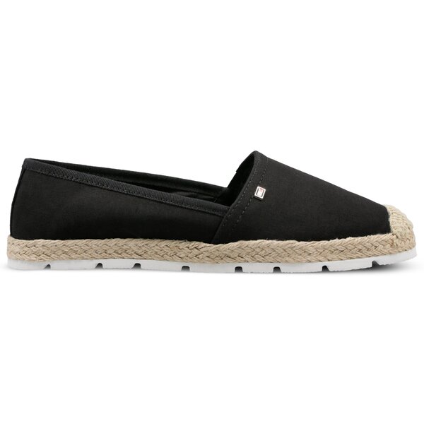 Damskie espadryle TOMMY HILFIGER INT LISAS 4D BASIC SPORTY FLAT ESPADRILLE fw0fw04041990 kolor czarny