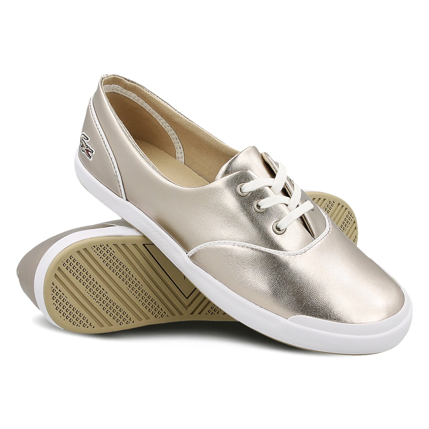 Damskie trampki LACOSTE LANCELLE 3 EYE 316 2 732spw0120007 kolor srebrny