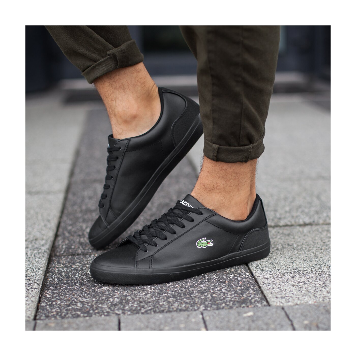 Męskie trampki LACOSTE LEROND 317 1 734cam004102h kolor czarny