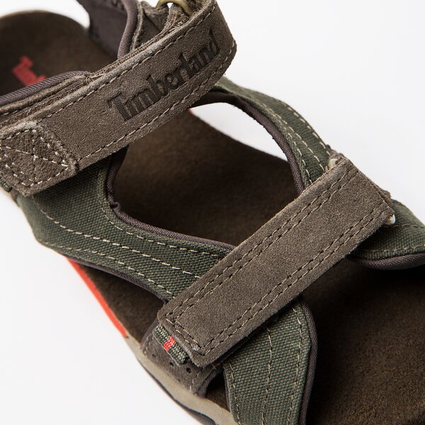 Dziecięce sandały / klapki TIMBERLAND PARK HOPPER L/F 2 STRAP ca1p4f kolor khaki