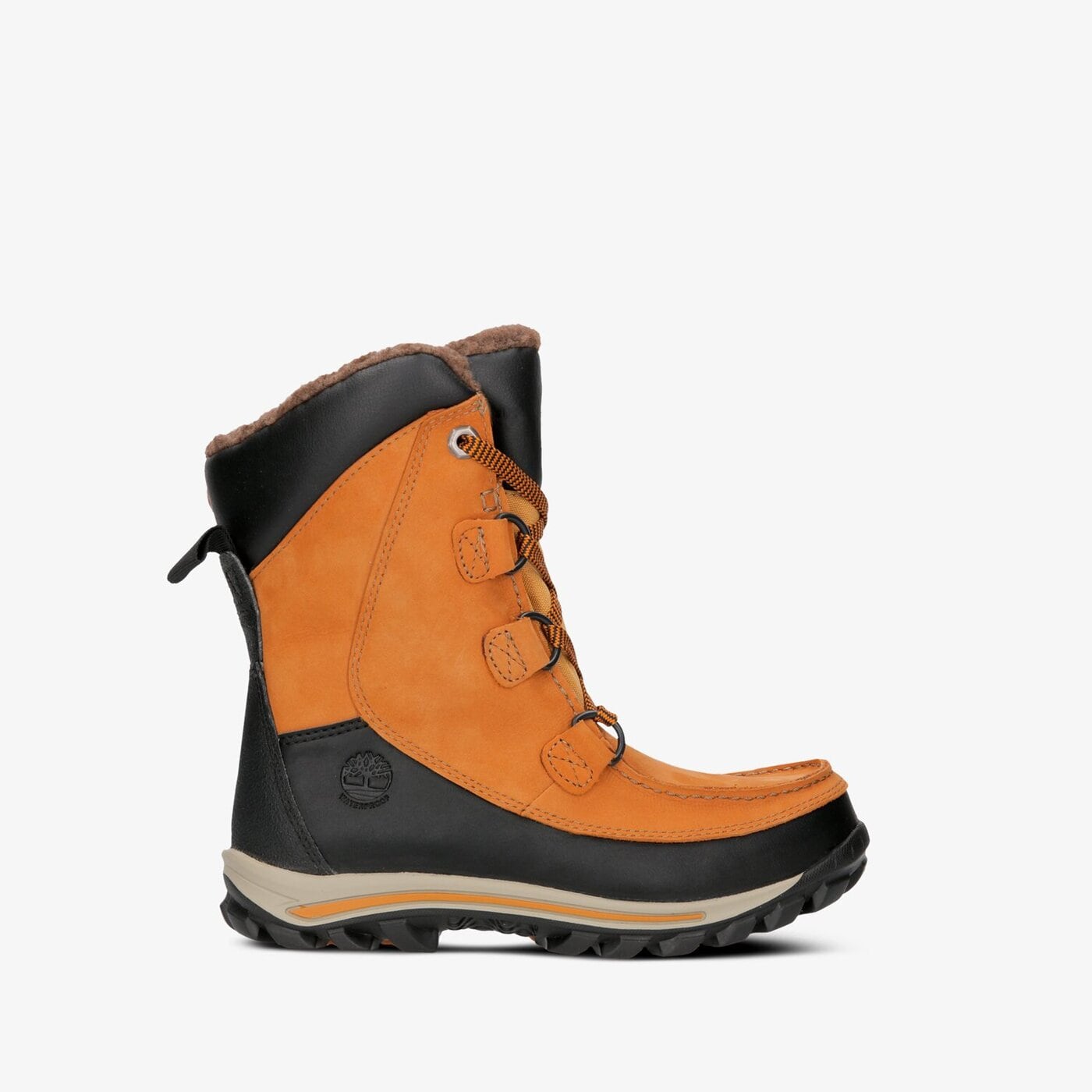 Dziecięce buty outdoor / trekkingowe TIMBERLAND CHILLBERG HP WP BOOT tb03571r2311 kolor żółty