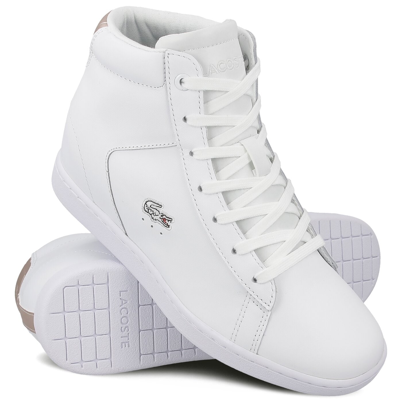 Damskie sneakersy (buty) LACOSTE CARNABY EVO WEDGE 317 3 734spw0016001 kolor biały