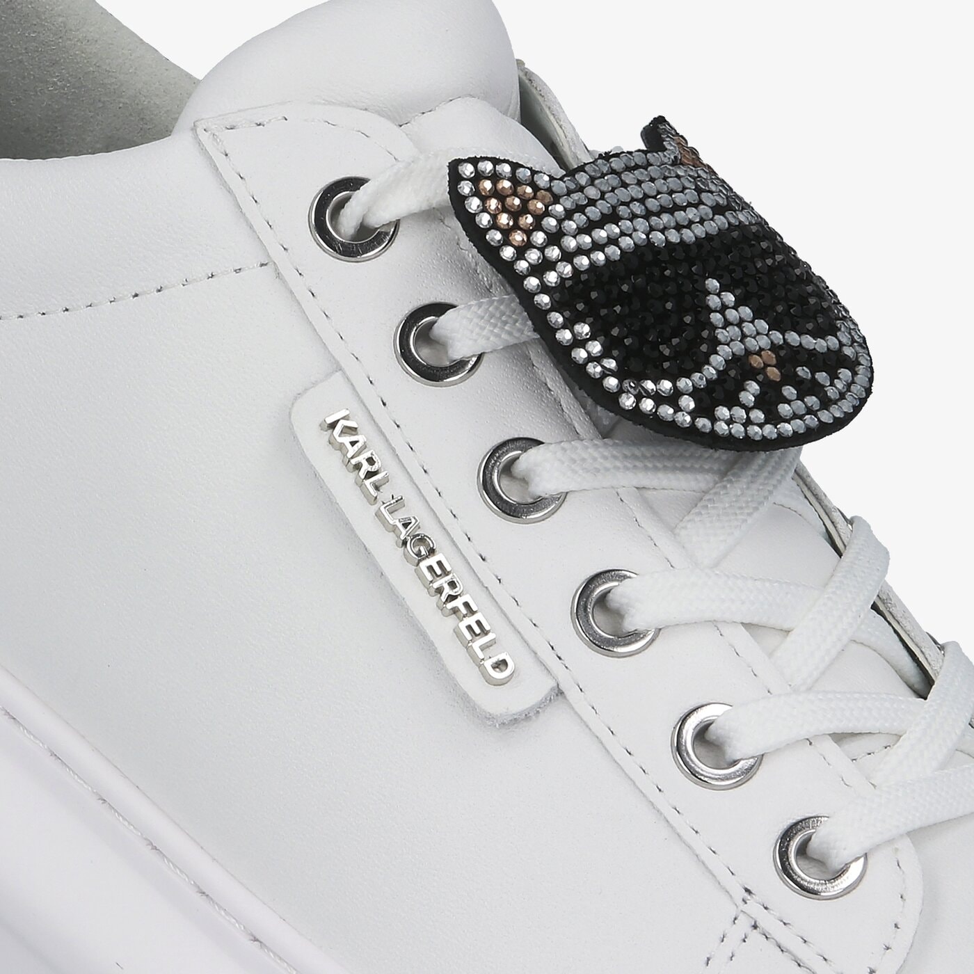 Damskie sneakersy (buty) KARL LAGERFELD KAPRI IKONIC TWIN LO LACE kl6257601s kolor biały