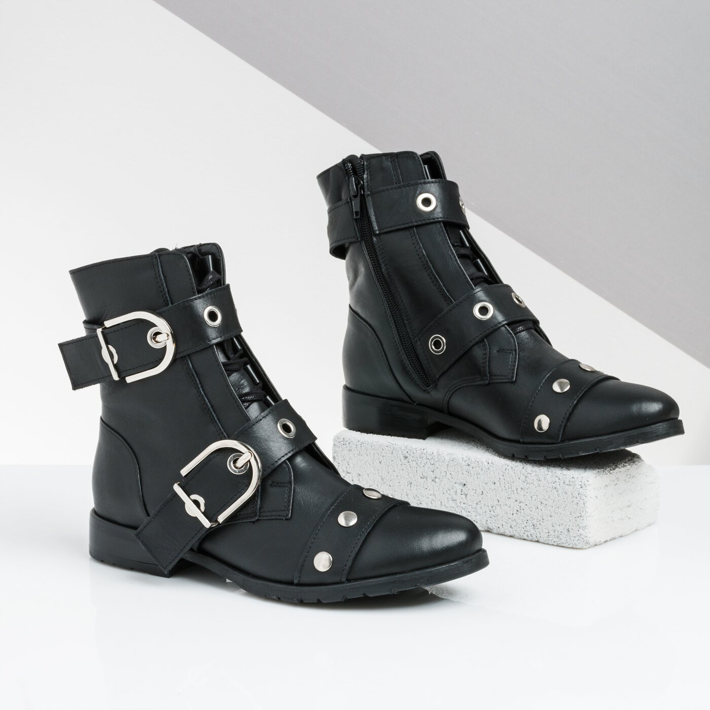 Damskie botki / sztyblety SYMBIOSIS RIDE WITH ME  sywc219009 kolor czarny