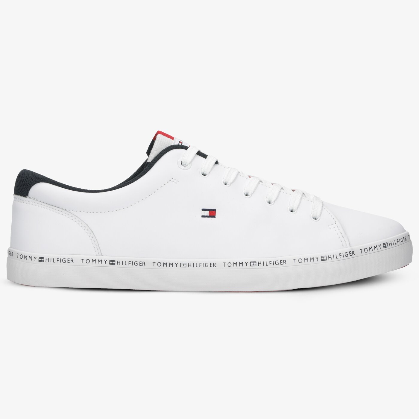 Męskie trampki TOMMY HILFIGER ESSENTIAL LEATHER VULC fm0fm02378100 kolor biały