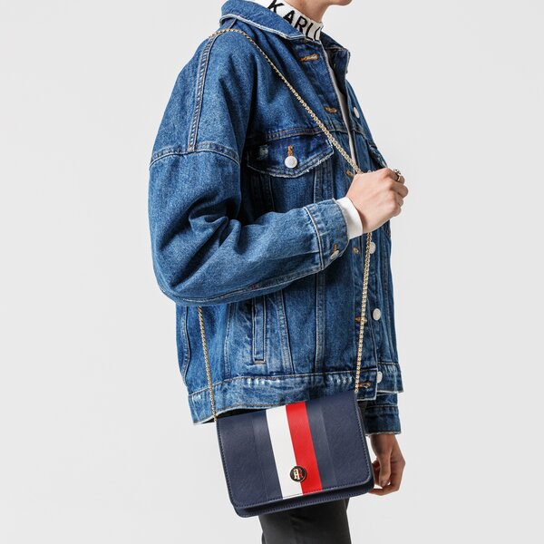 Damska nerka / saszetka TOMMY HILFIGER TOREBKA HONEY CROSSOVER CORP aw0aw074090g7 kolor granatowy