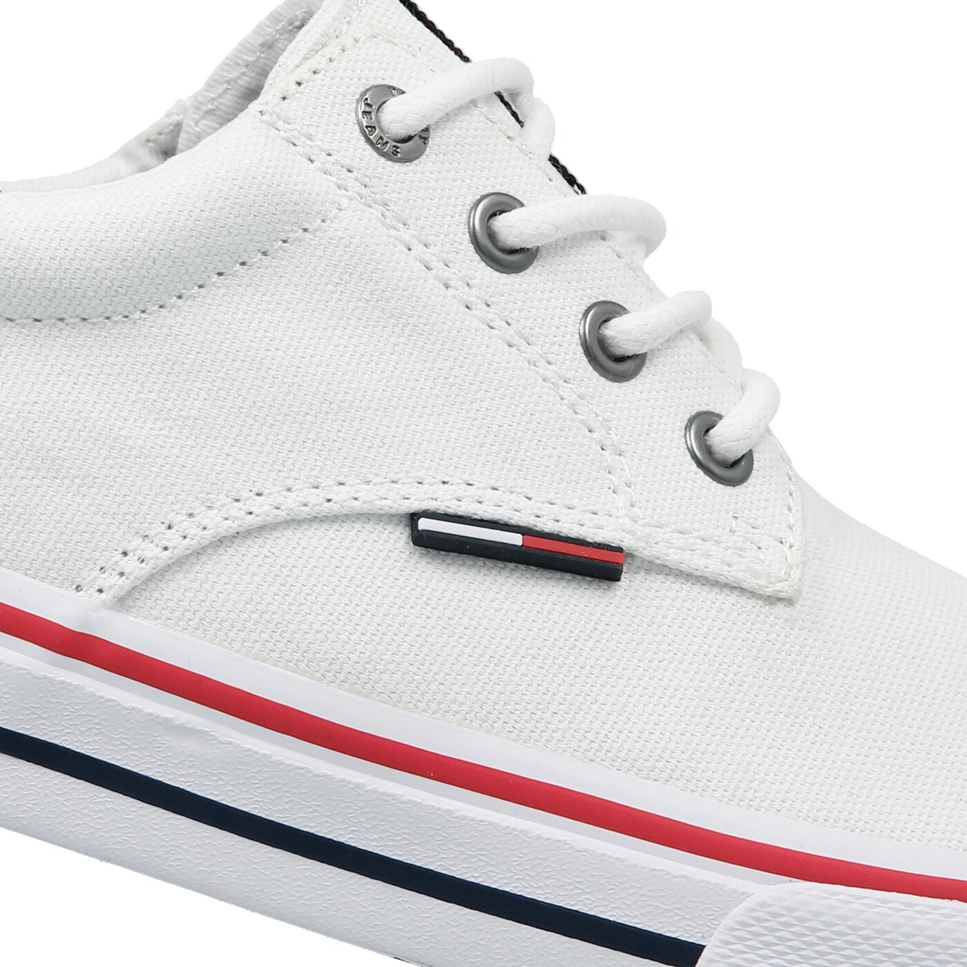 Męskie trampki TOMMY HILFIGER TOMMY JEANS TEXTILE SNEAKER em0em00001100 kolor biały
