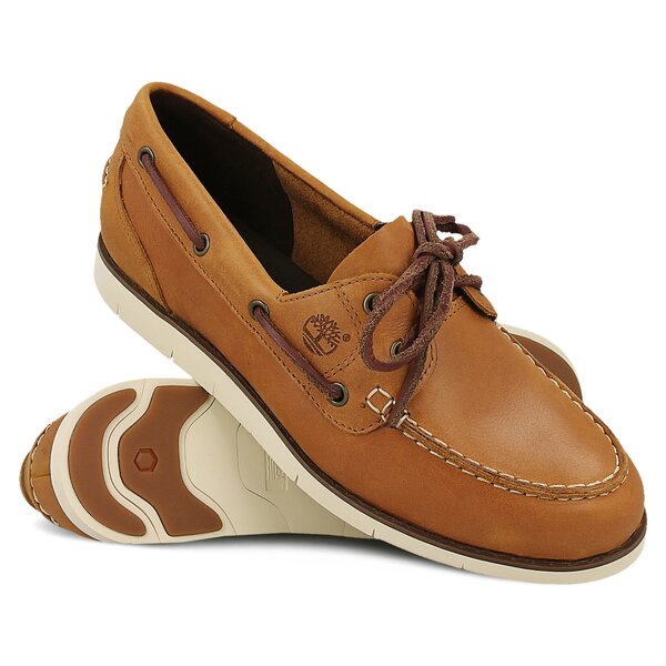 Damskie mokasyny i półbuty TIMBERLAND LAKEVILLE 2-EYE BOA T SHOE a1gch kolor brązowy