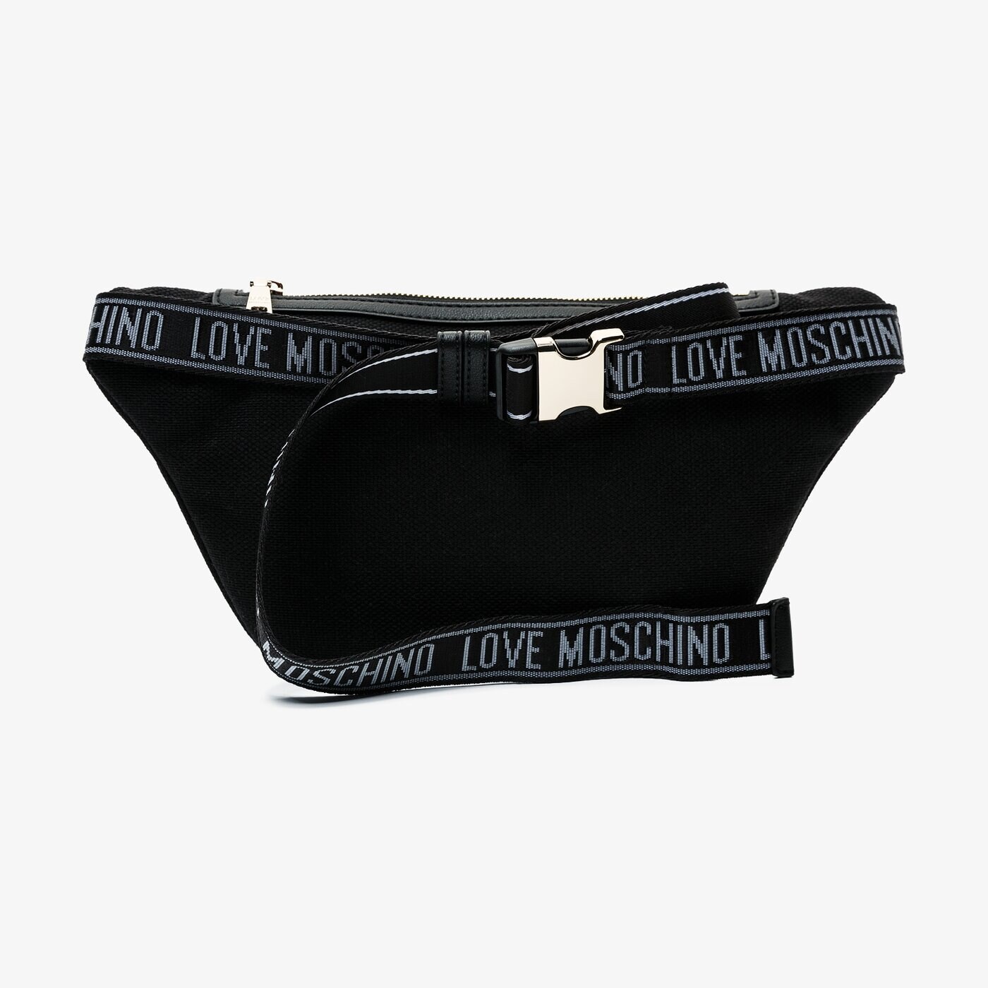 Damska nerka / saszetka LOVE MOSCHINO TOREBKA LOGO ON CANVAS jc4231pp0akf100a kolor czarny