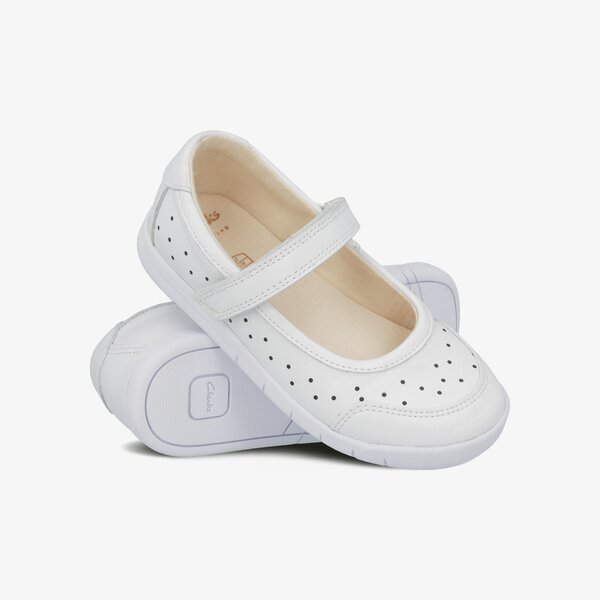 Dziecięce sandały / klapki CLARKS EMERY HALO T 26141172 kolor biały