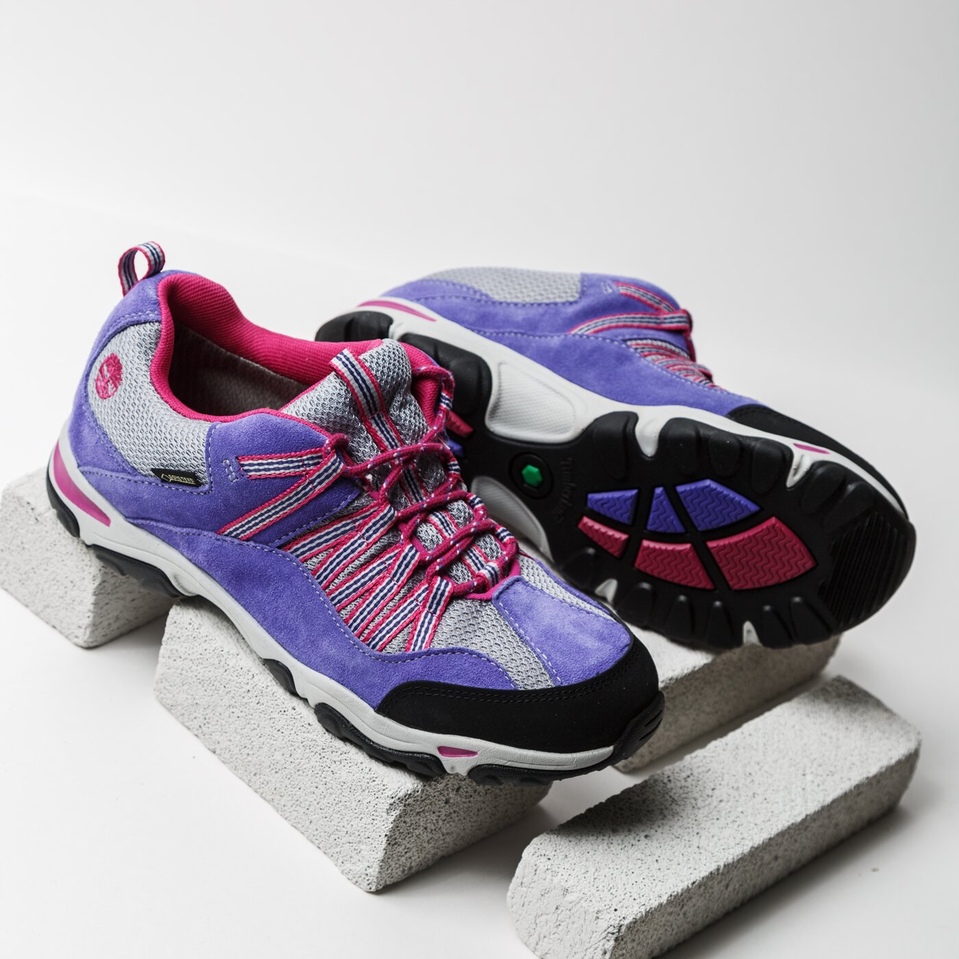 Dziecięce buty outdoor / trekkingowe TIMBERLAND TRAIL FORCE L/F GTX BUNGE a1qg8 kolor różowy