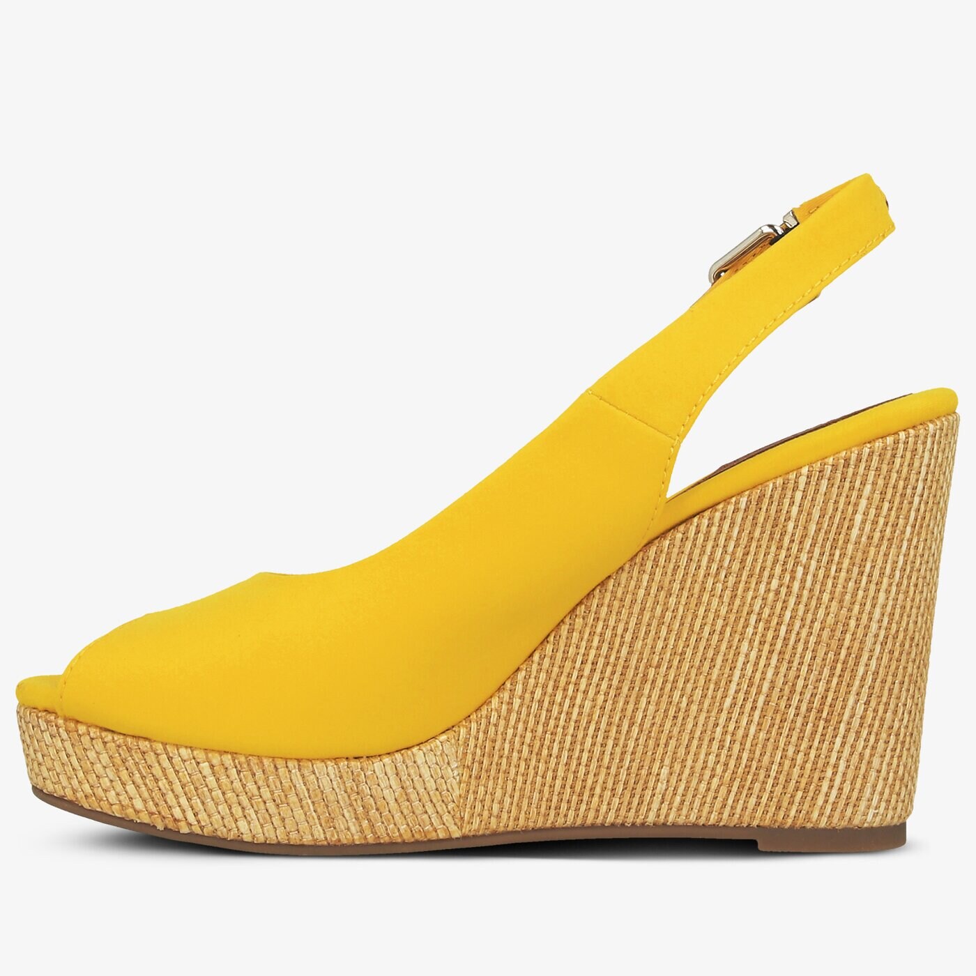 Damskie sandały TOMMY HILFIGER ICONIC ELENA SLING BACK WEDGE fw0fw04789zek kolor żółty