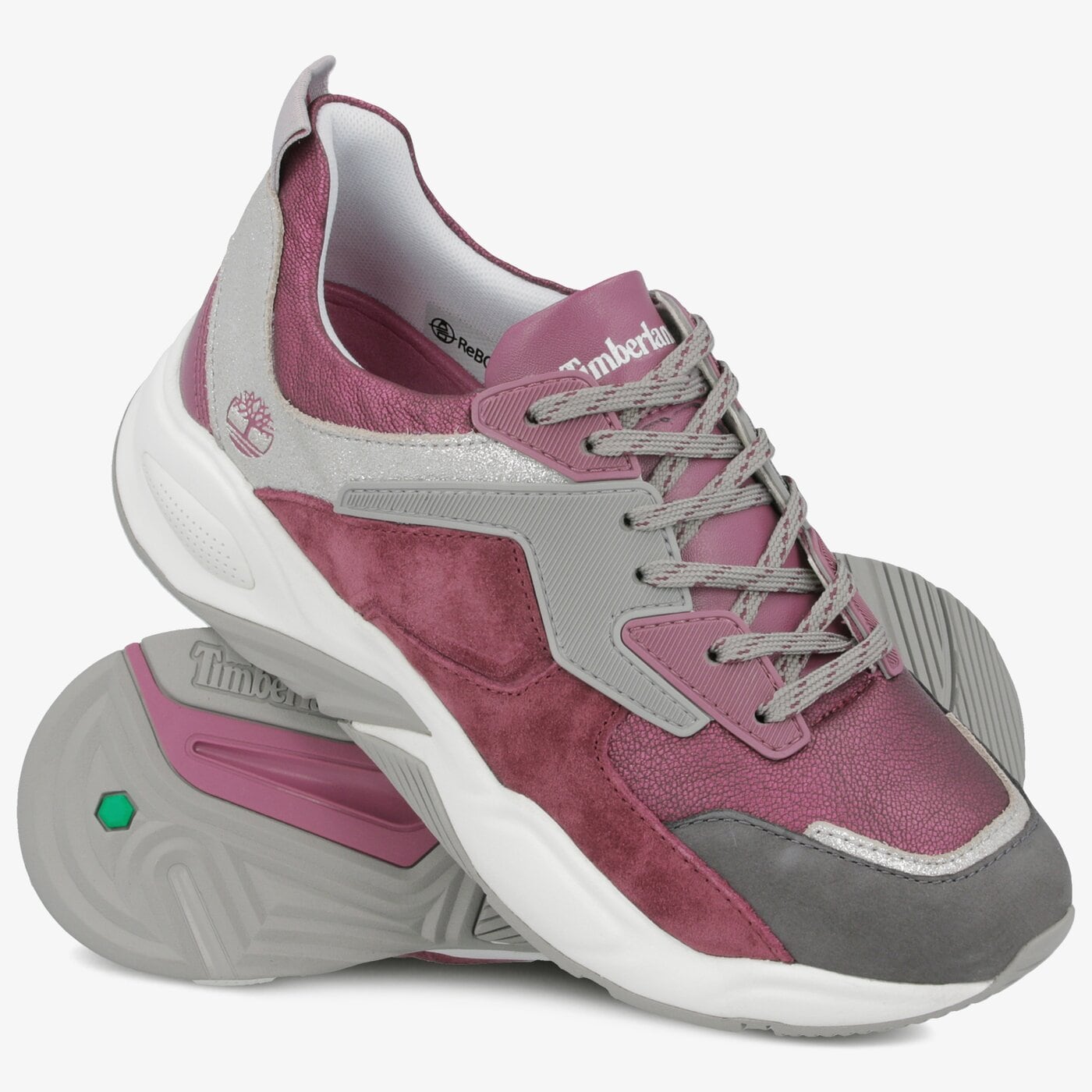 Damskie sneakersy (buty) TIMBERLAND DELPHIVILLE LEATHER SNEAK tb0a23emx341 kolor bordowy