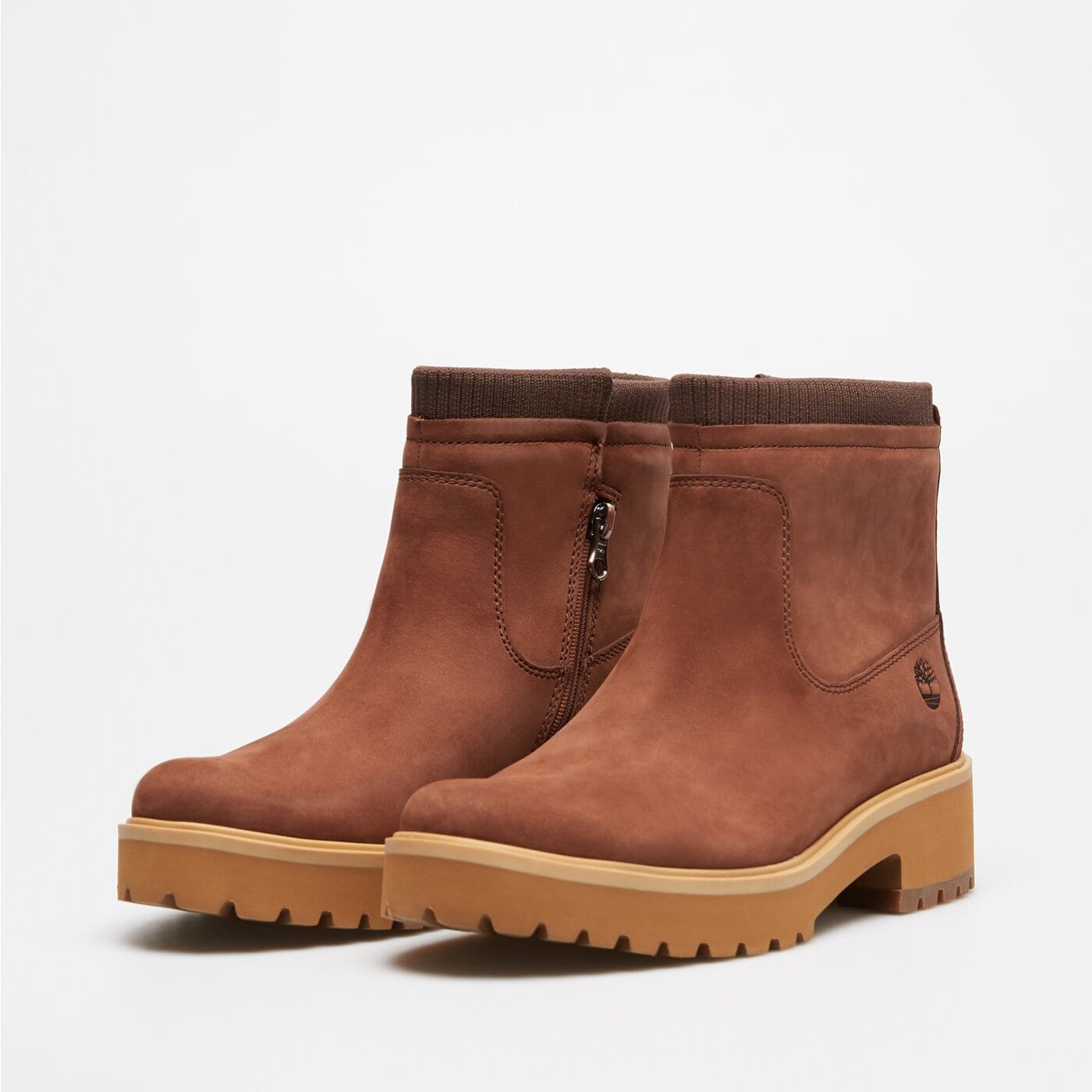 Damskie botki / sztyblety TIMBERLAND CARNABY COOL MID WARM LINED BOOT tb0a4338em51 kolor brązowy
