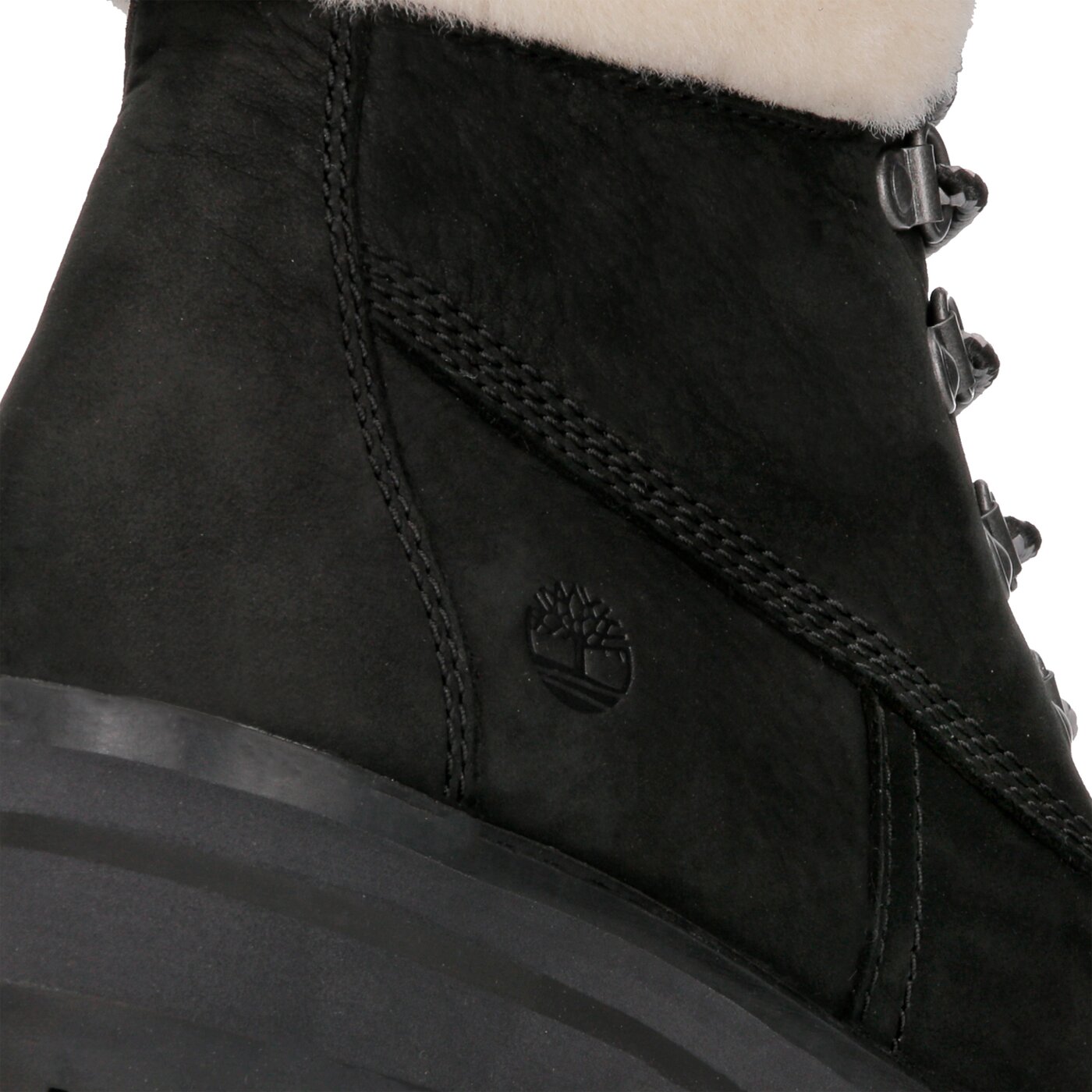 Damskie botki / sztyblety TIMBERLAND COURMAYEURVALLEY SHEARLIN a1rpd kolor czarny