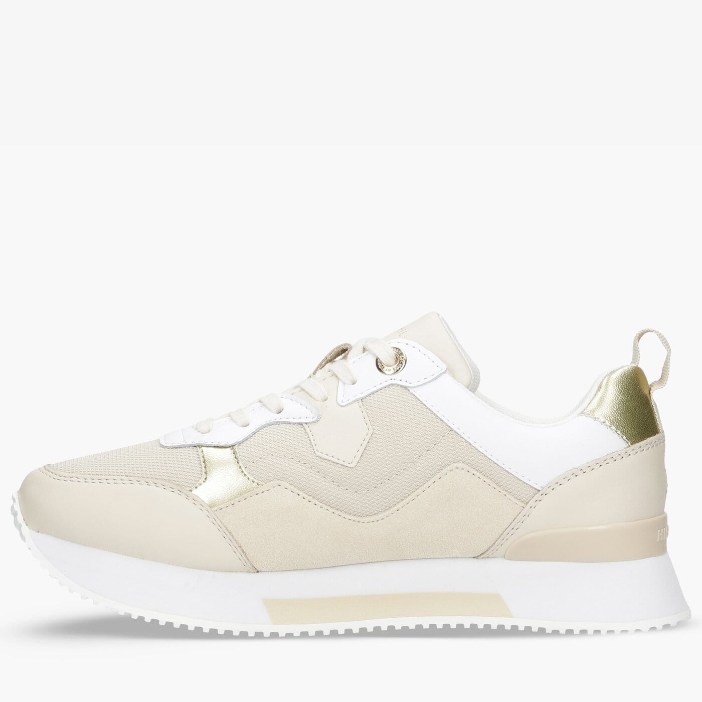 Damskie sneakersy (buty) TOMMY HILFIGER MATERIAL MIX ACTIVE CITY SNEAKER fw0fw05807aa8 kolor beżowy