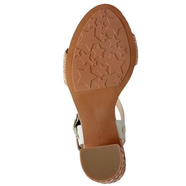 Damskie sandały TOMMY HILFIGER FEMININE HEEL SANDAL STAR STUDS fw0fw02254121 kolor biały