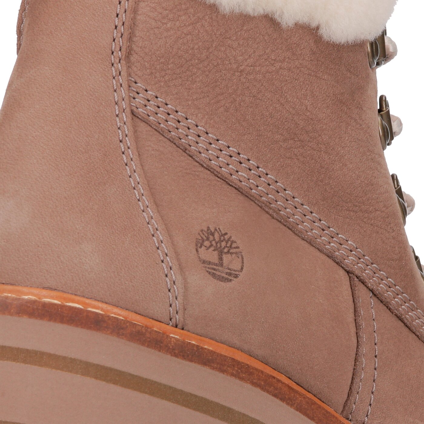 Damskie botki / sztyblety TIMBERLAND COURMAYEURVALLEY SHEARLIN a1sa8 kolor beżowy