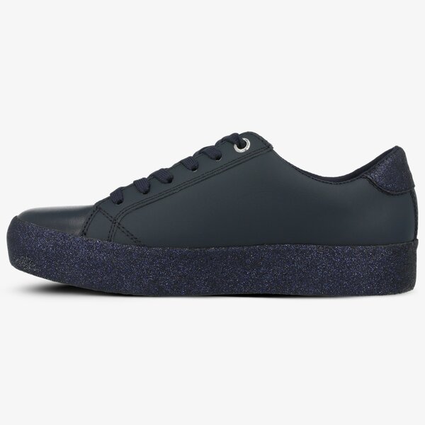 Damskie trampki TOMMY HILFIGER CORPORATE CRYSTAL DRESS SNEAKER fw0fw04296403 kolor granatowy