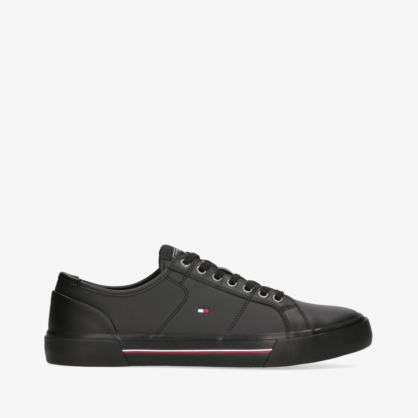Męskie trampki TOMMY HILFIGER CORE CORPORATE LEATHER VULC fm0fm03999bds kolor czarny