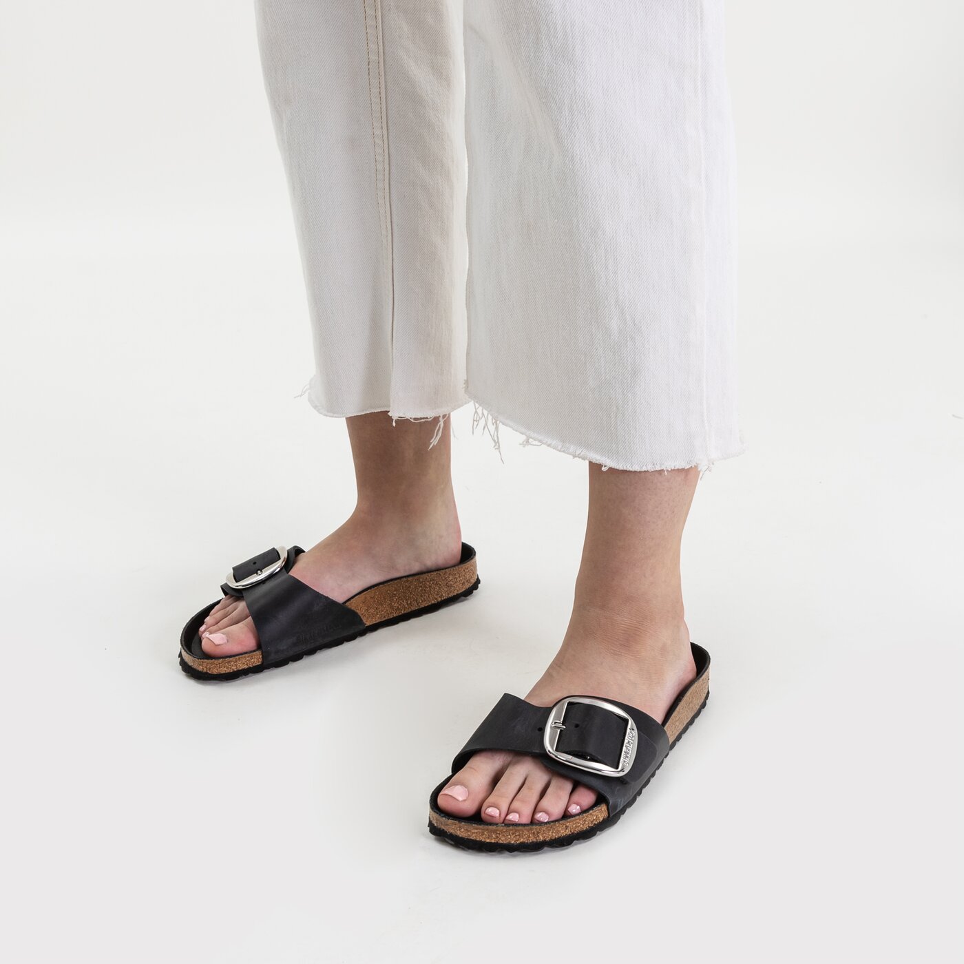 Damskie klapki BIRKENSTOCK MADRID BIG BUCKLE 1006523 kolor czarny
